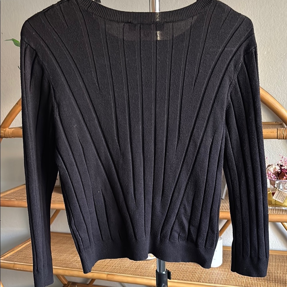 Black Ribbed Sweater - Picture 8 of 8